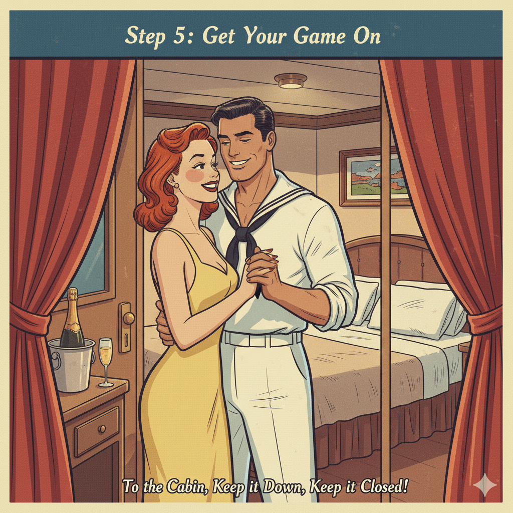 Cruise ship cocktail lounge with relaxed nightlife atmosphere